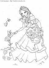 Princess Coloring Pages Realistic Timeless Miracle Color Print Getcolorings sketch template