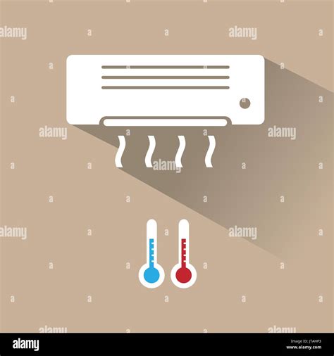Air Conditioner Icon With Cold And Fresh Air Stock Vector Image And Art