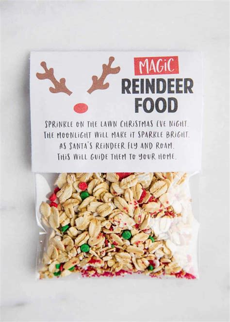 reindeer food recipe printable