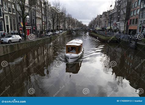 amsterdam netherland february    town canals editorial stock photo image