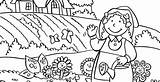 Coloring Kids Garden Worksheet Pages Printable Tag Olivia Carlson March sketch template