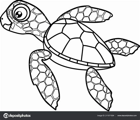 printable sea turtle coloring page