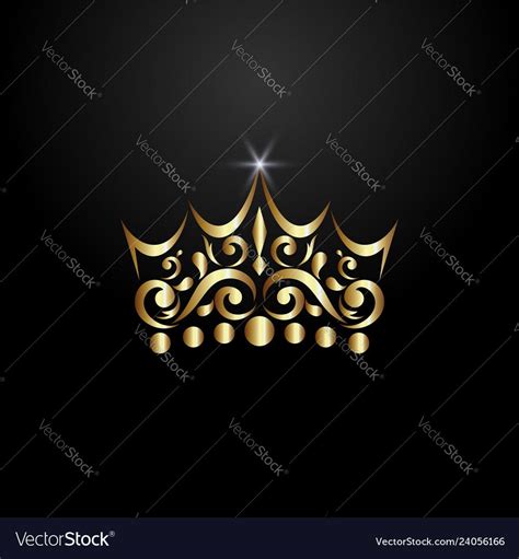 luxury crown logo royalty free vector image vectorstock crown logo