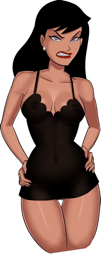 rule 34 1girl belly black hair breasts cleavage covered breasts dc dc comics dcau dress female