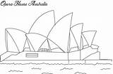 Opera House Coloring Sydney Colouring Pages Kids Drawing Australia Landmarks Template Printable Building Buildings Famous Activities Operah Cartoon Color Print sketch template