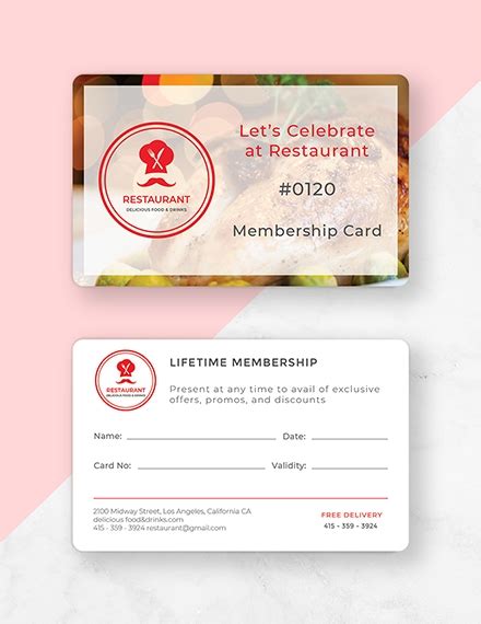 membership card examples  templates design ideas examples