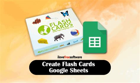 create flash cards  google sheets