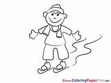 Coloring Sheets Skates Winter Sheet Title sketch template
