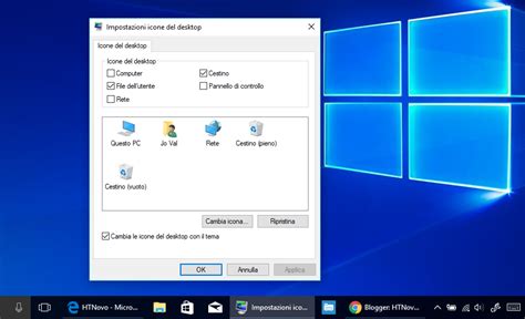 creare  collegamento rapido alle impostazioni delle icone del desktop  windows  htnovo