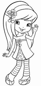 Coloring Pages Torte Getdrawings Raspberry Strawberry Shortcake sketch template