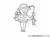 Fisher Colouring Invitation Kids Coloring Pages Sheet Title sketch template