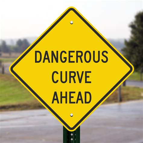 dangerous curve  sign sku