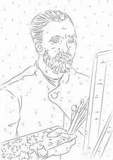 Gogh Autoritratto Seniors sketch template