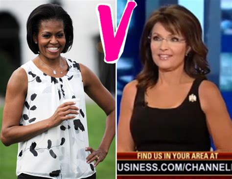 michelle obama v sarah palin who wins this bare arms race hollywood life