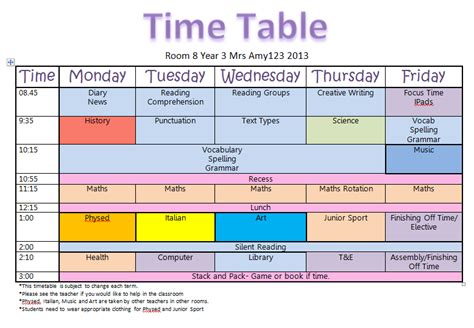 mrsamy timetable