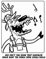 Randolph Reindeer Redneck Hillbilly Coloring Pages Template sketch template