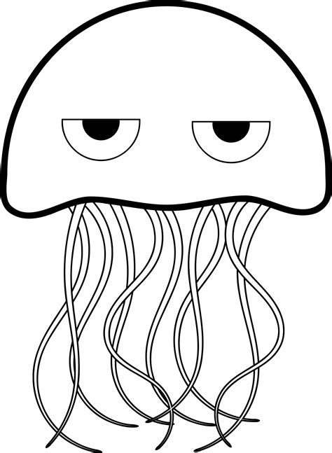 clipart jellyfish coloring book