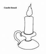 Candle Coloring Pages Birthday Cake Candles Stencil Coloriage sketch template