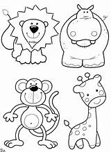 Coloring Pages Animal Animals Jungle Baby Zoo sketch template