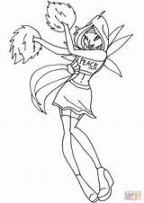 Flora Coloring Pages Winx Club Drawing Categories sketch template