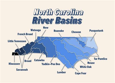 north carolina river basins map north carolina attractions river