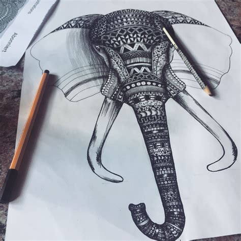 zentangle elephant
