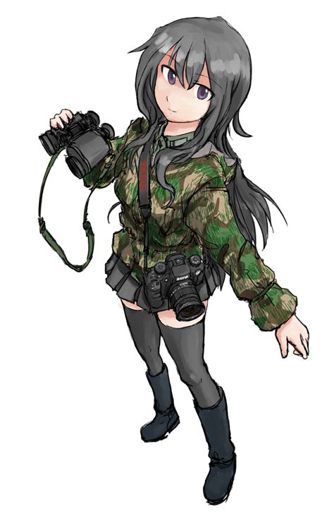 Dutchko Original Bad Id Bad Pixiv Id Highres 1girl Binoculars