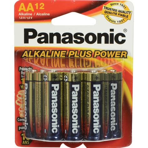 Panasonic Aa 1 5v Alkaline Batteries 12 Pack Pan12aa Bandh