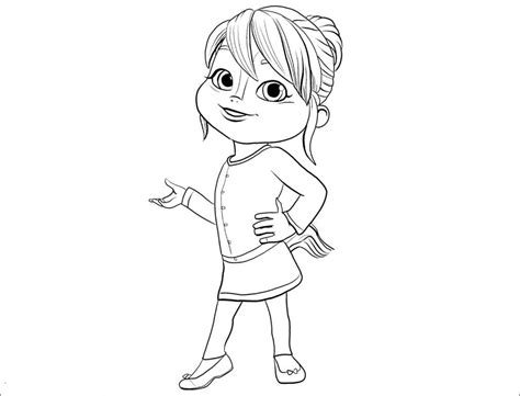 brittany alvin   chipmunks coloring pages coloringbay