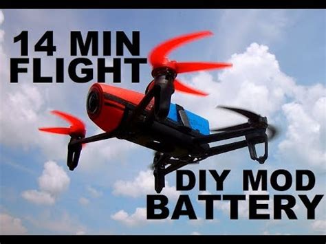 parrot bebop   min flight battery mod review youtube