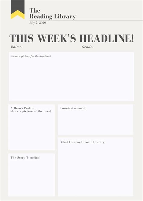 news report template  students hq printable documents