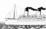 Coloring Pages Colouring Ocean Titanic Liner sketch template