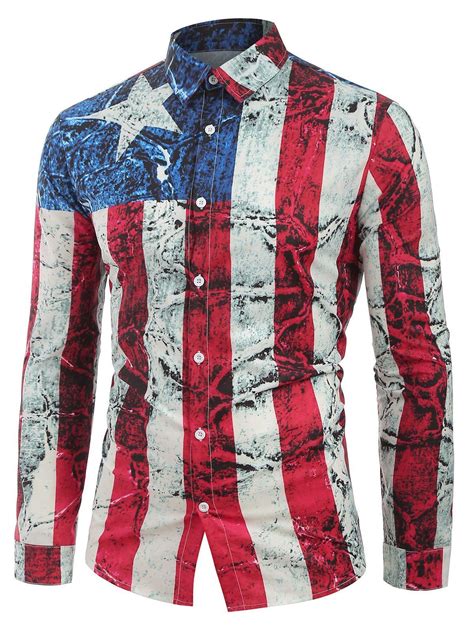 american flag print long sleeve shirt long sleeve shirts cheap long
