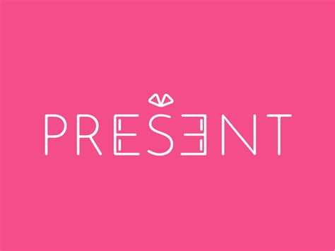 present logo pink  sarah allen  dribbble