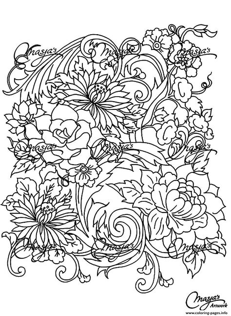 printable coloring pages  adults flowers coloring home