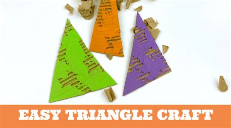 easy triangle craft  preschoolers   cardboard twitchetts