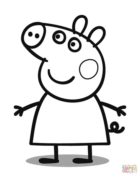 peppa pig coloring page  printable coloring pages