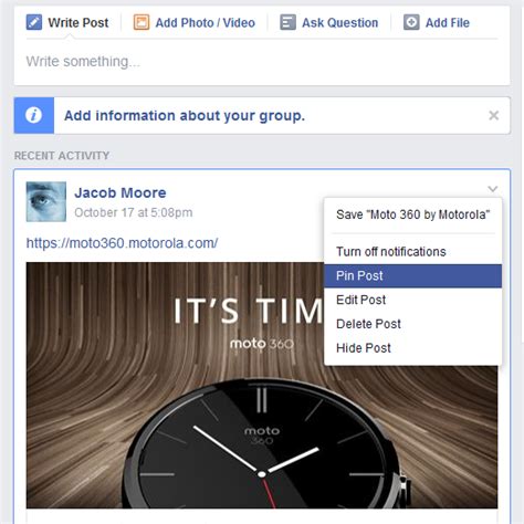 how to pin a post in facebook group tom s guide forum