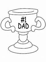 Coloring Dad Pages Worlds Trophy Printable Fathers Father Number sketch template