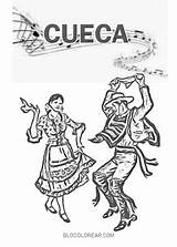 Cueca Fiestas Patrias Chileno Huaso sketch template