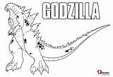 Godzilla Colorear Shin Bubakids Colouring sketch template