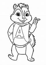 Alvin Pages Coloring Chipmunks Chipmunk Handsome Printable Cartoon Print Simon Momjunction Click Categories A4 Kids Game sketch template