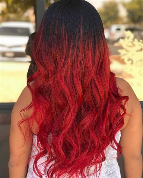 red  black hair color ideas  bold women stayglam