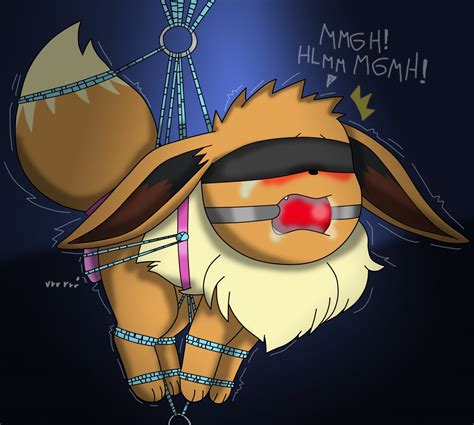 Rule 34 Ball Gag Blindfold Blush Bondage Bondage Bound Drooling Eevee