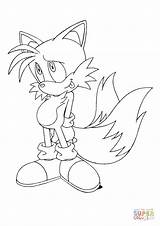 Tails Coloring Sonic Pages Hedgehog Popular Printable sketch template