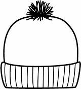 Hat Winter Clip Coloring Clipart Pages Preschool Beanie Template Outline Stocking Crafts Cap Hats Craft Colouring Kids Words Cliparts Templates sketch template