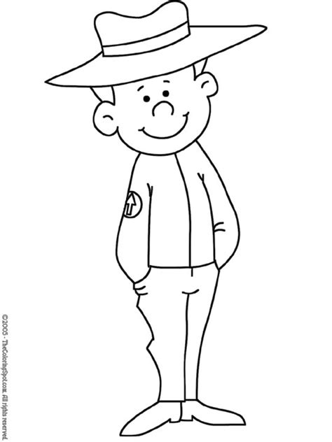 park ranger coloring page audio stories  kids  coloring