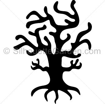 spooky tree silhouette  clip art printable  vector downloads