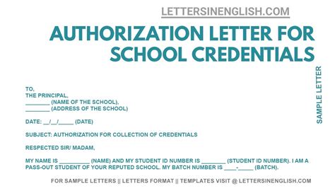 authorization letter  school credentials letters  english youtube