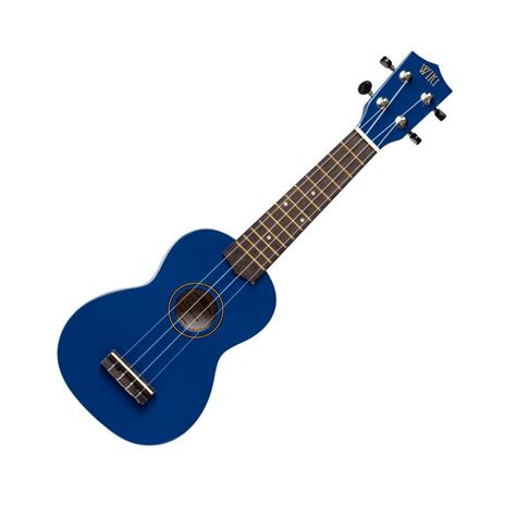 ukulele soprano avec housse coloris bleu fonce